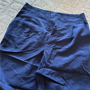 Gap Navy Blue High-Waisted Pants wide leg